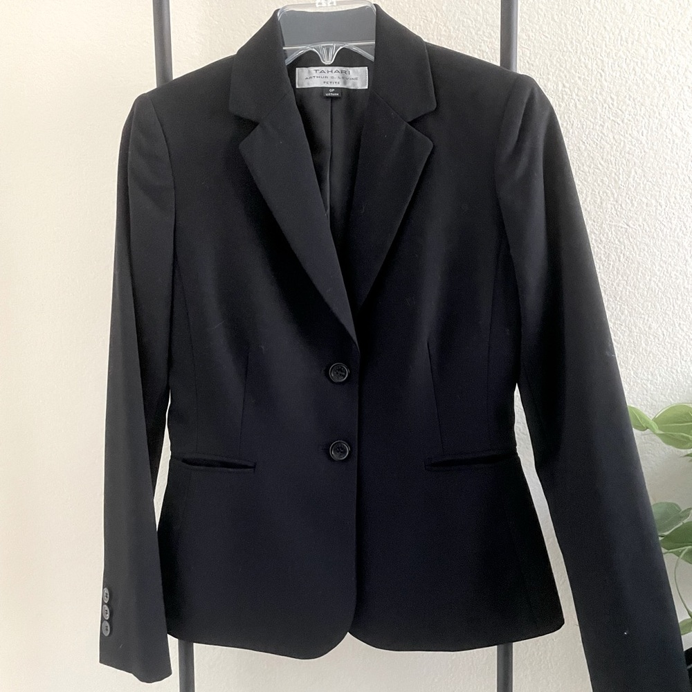 Tahari Petite Black Blazer - Size 0P